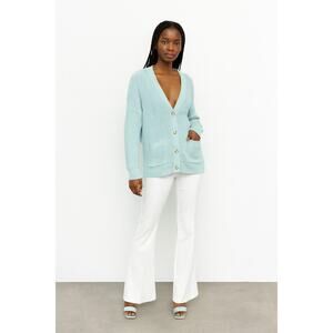 J.Crew Cotton Cashmere Blue Cardigan Sweater Women’s Small